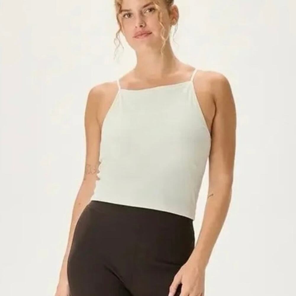 NWT Outdoor Voices Cozy Ribbed Tank Milk Stone XXS